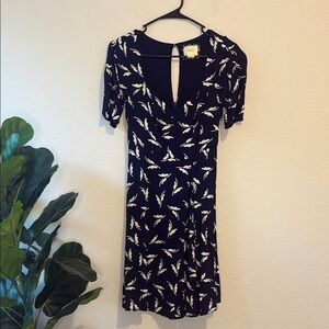 Maeve size 0 Floral Navy Dress